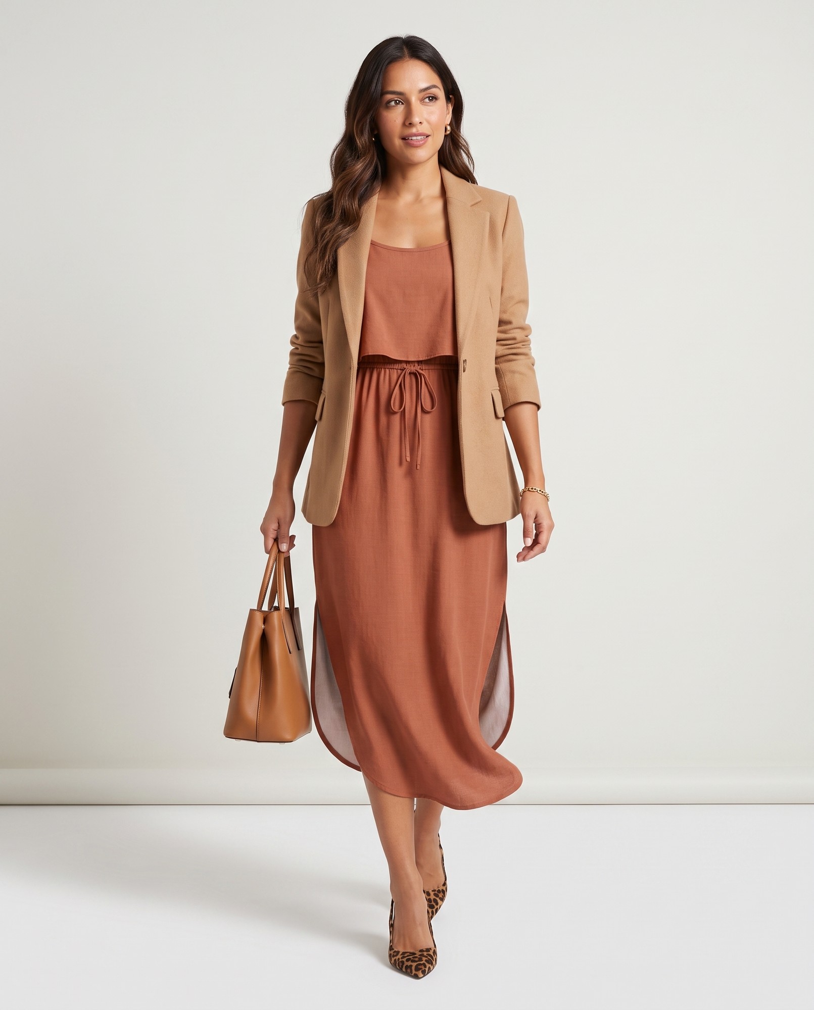 Earthy Slub Linen Texture Resort Wear — view 2