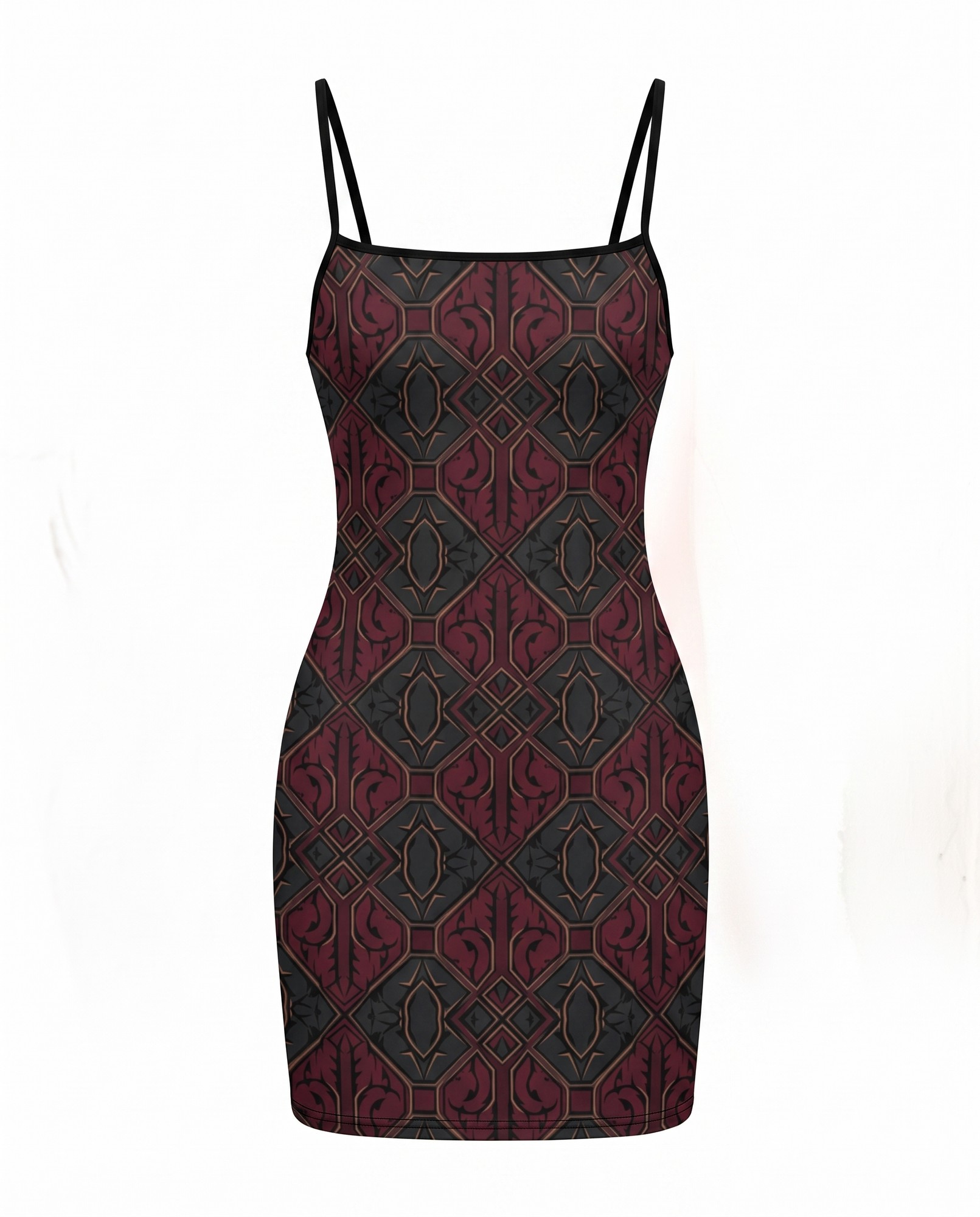 Dark Art Deco Damask Wedding Guest — view 5