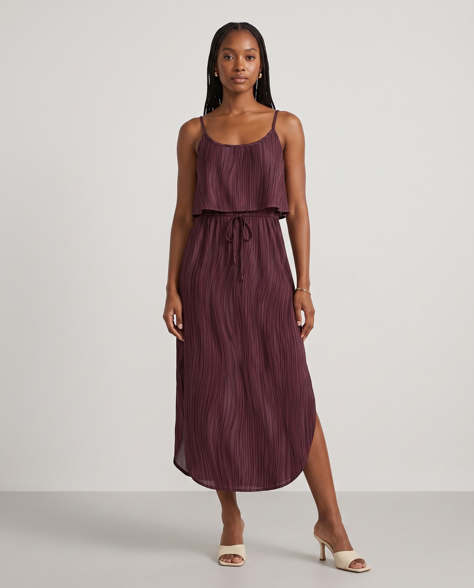 Fall Wedding Guest Romantic Wine Red