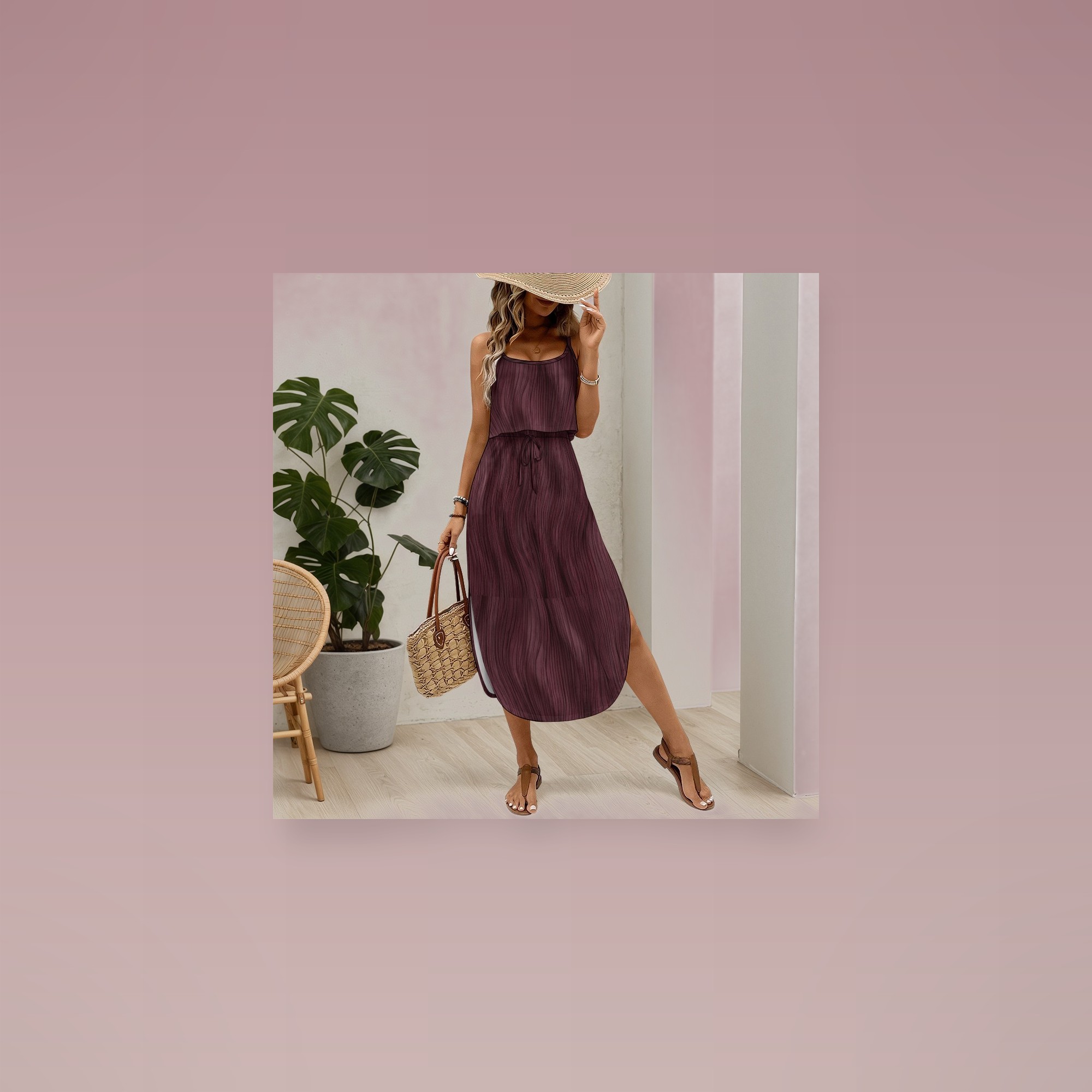 Fall Wedding Guest Romantic Wine Red — view 5