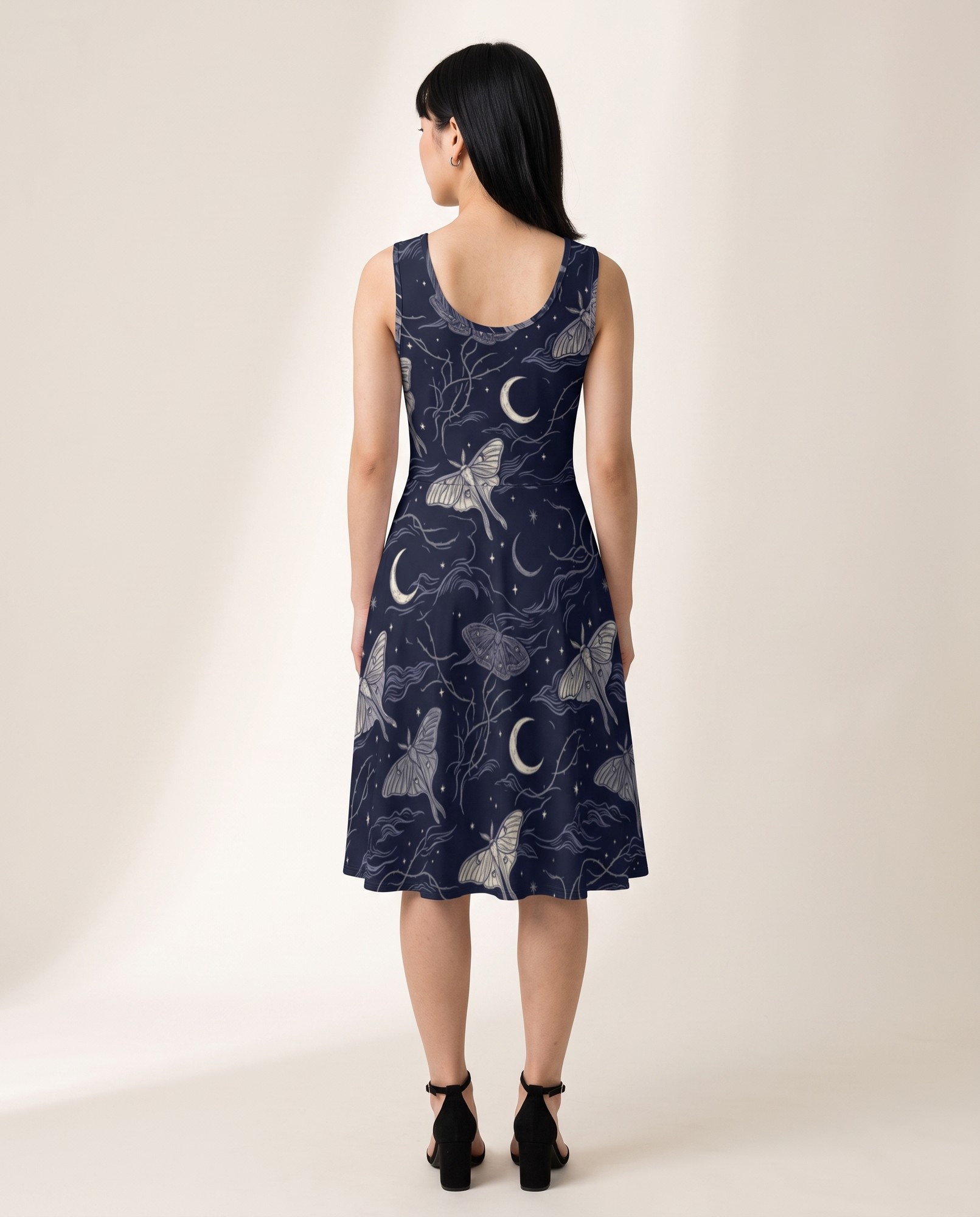 Luna Moth Celestial Whimsigoth Spaghetti Strap — view 4