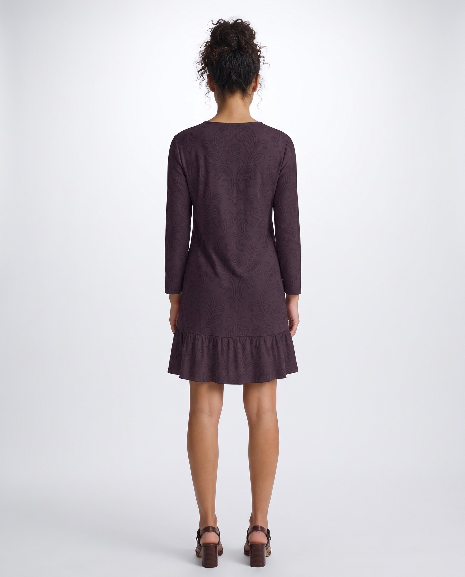 Deep Plum Aubergine Ruffle Hem — view 4