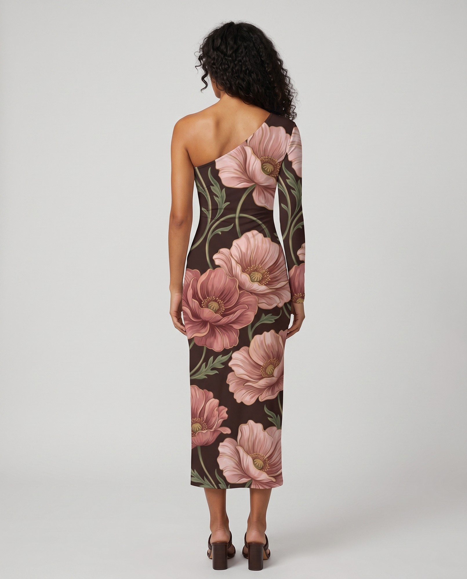 Chocolate Rose Blush Wedding Guest — view 4