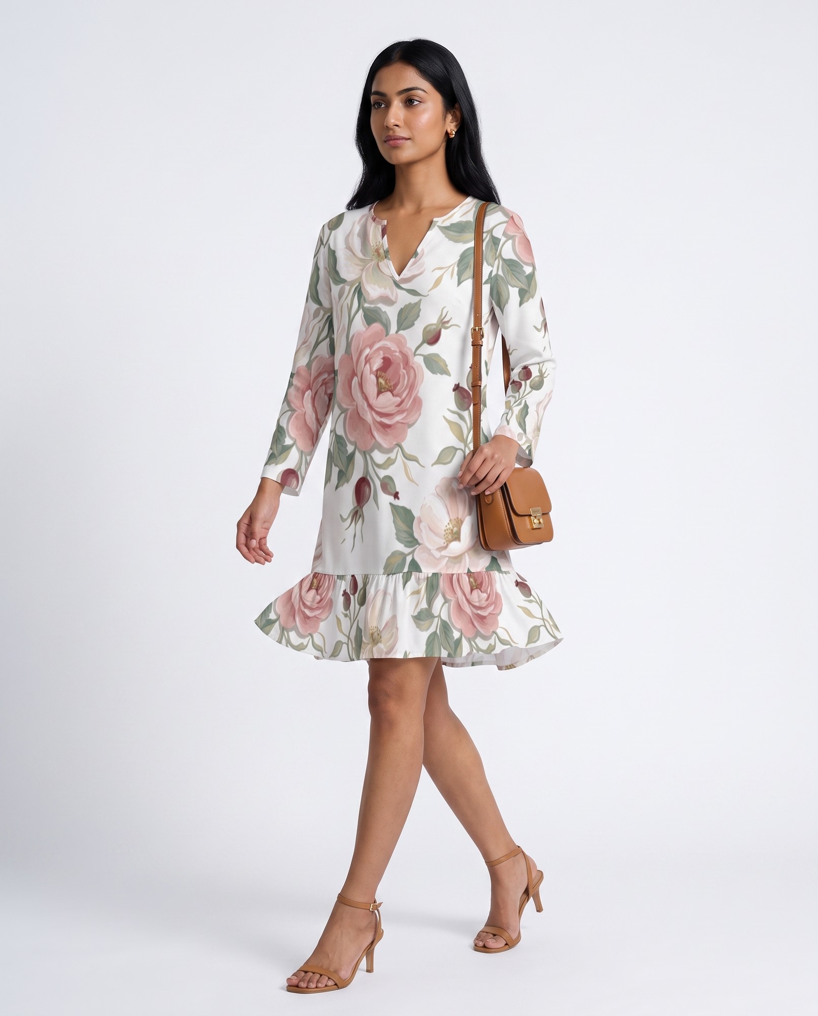Blush Pink Cottagecore Floral Long Sleeve — view 2
