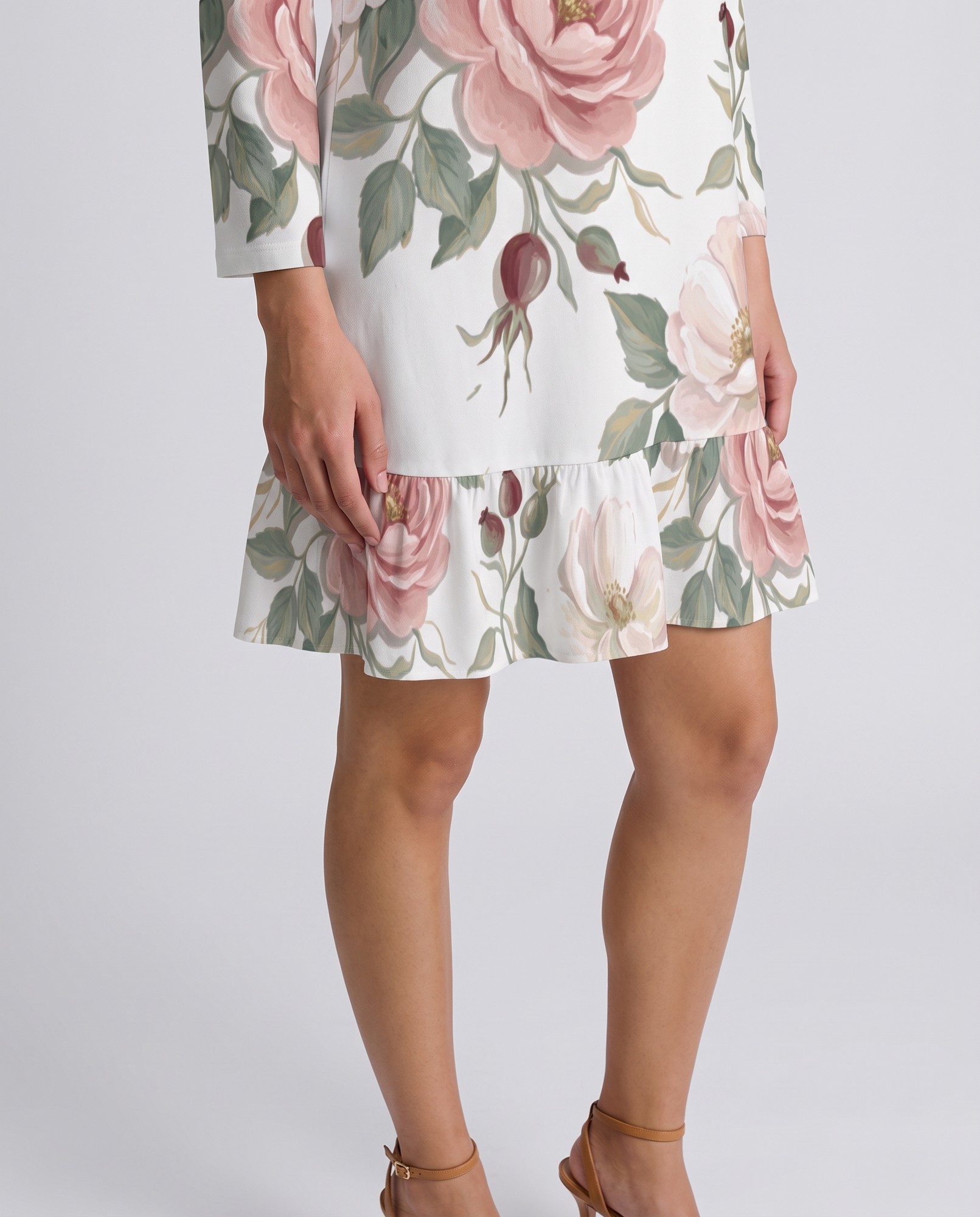 Blush Pink Cottagecore Floral Long Sleeve — view 3