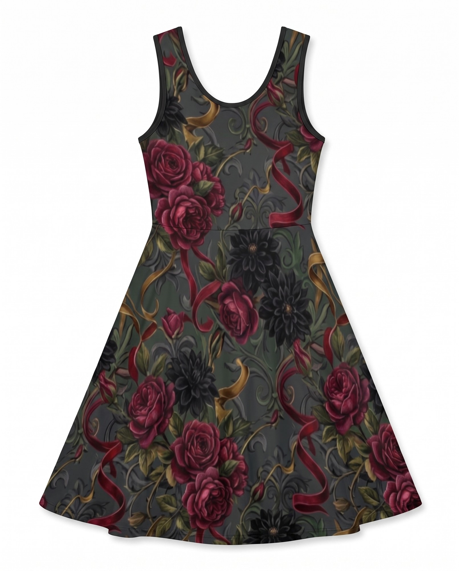 Burgundy Rose Dark Romance Fall Wedding Guest — view 5