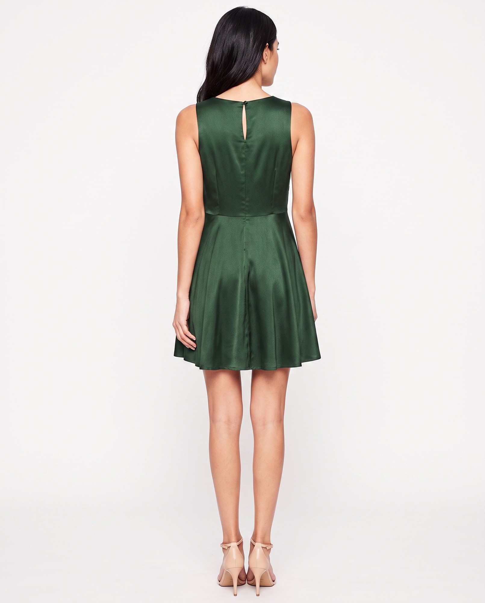 Deep Forest Green Velvet Texture — view 4