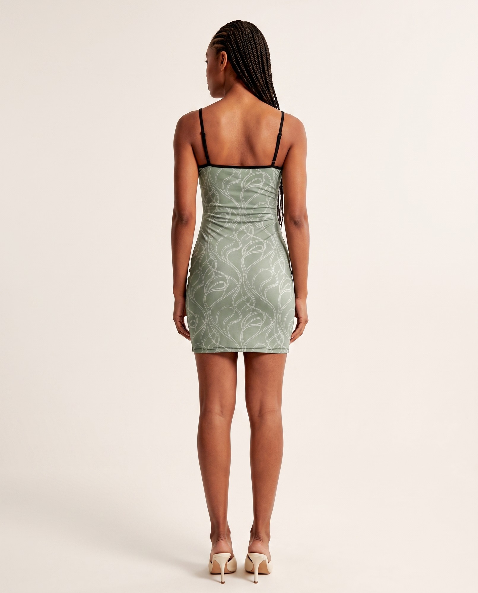 Art Nouveau Jacquard Texture Sling Dress — view 4