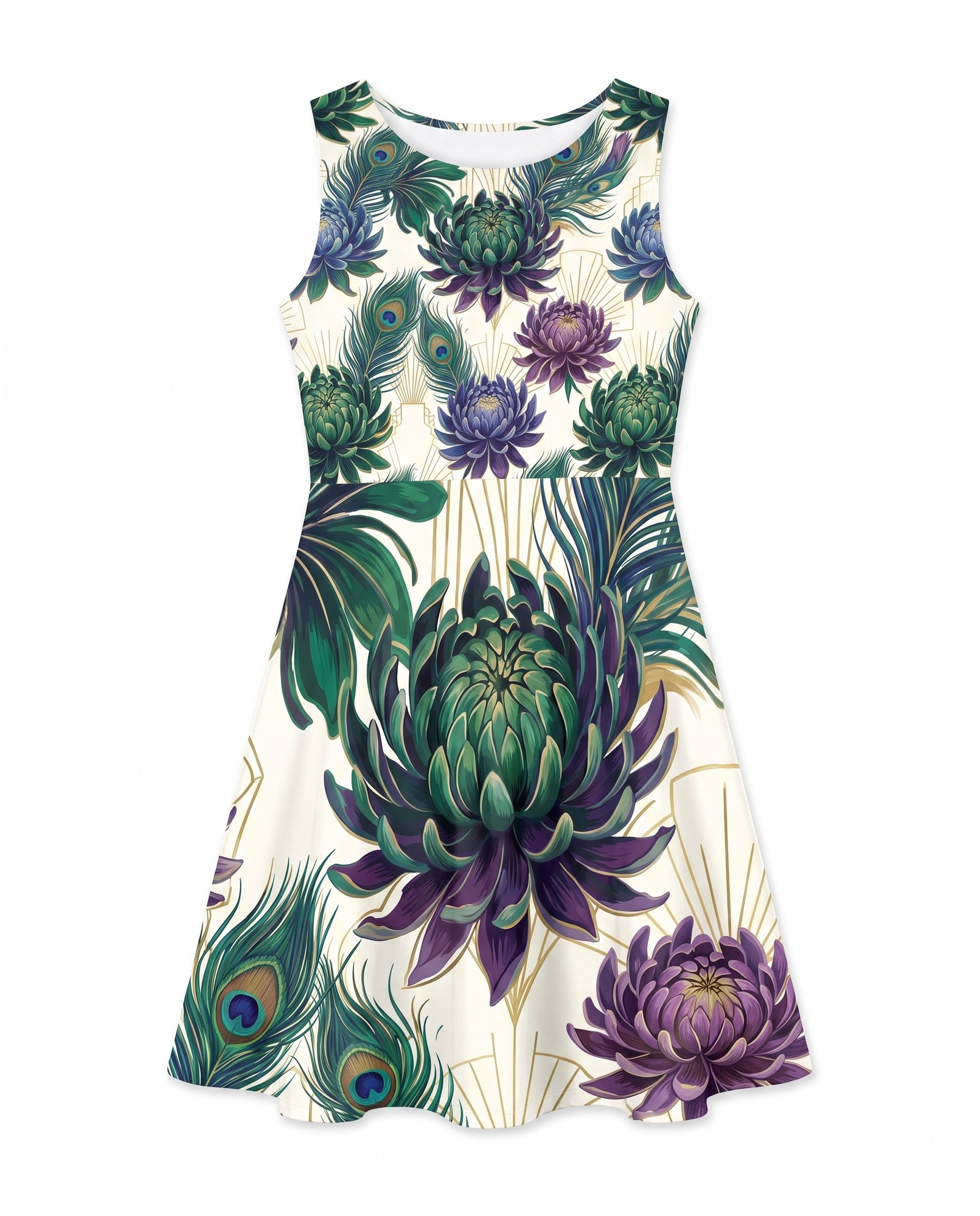 Jewel Tone Wedding Guest Fit-and-Flare — view 5