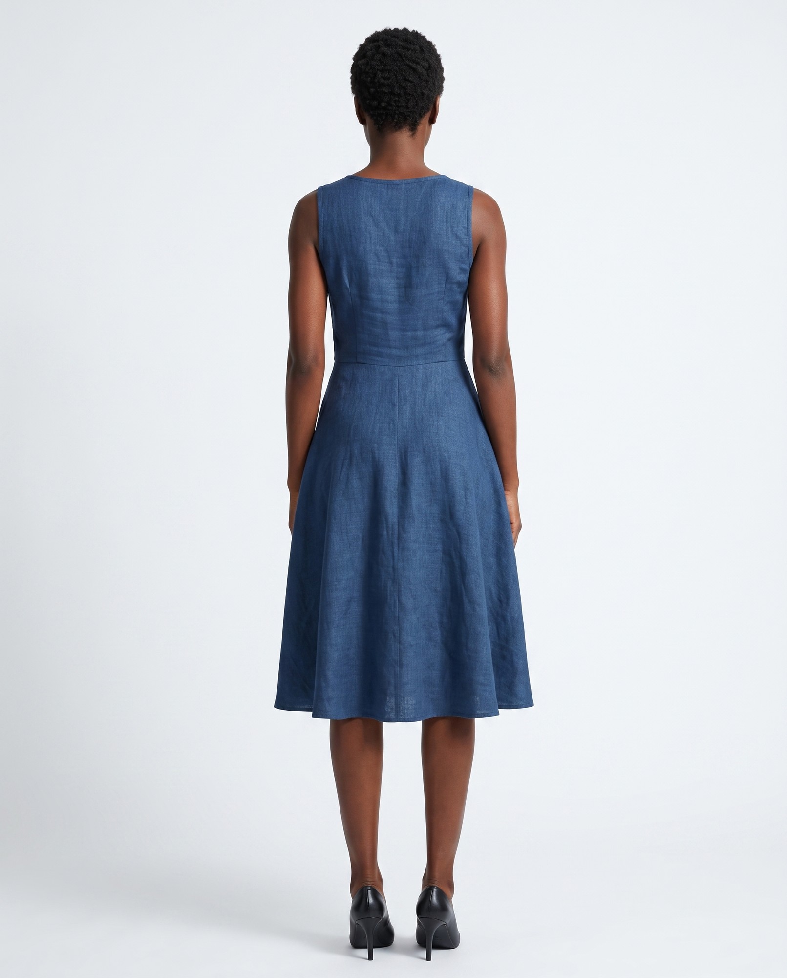 Deep Sapphire Elegant Evening Dress — view 4